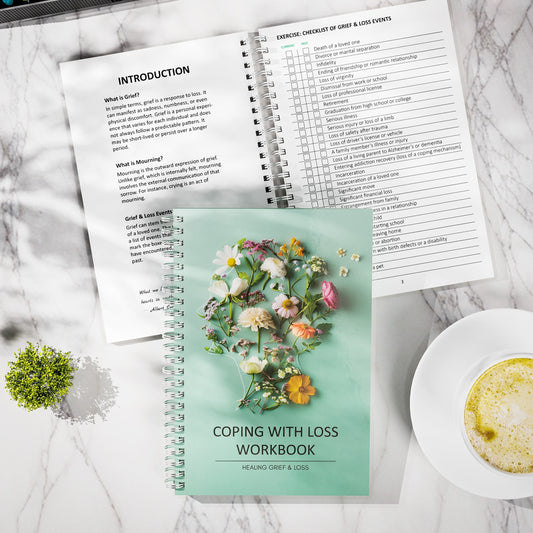Grief Healing Workbook for Adults Coping with Loss - Guided Journaling