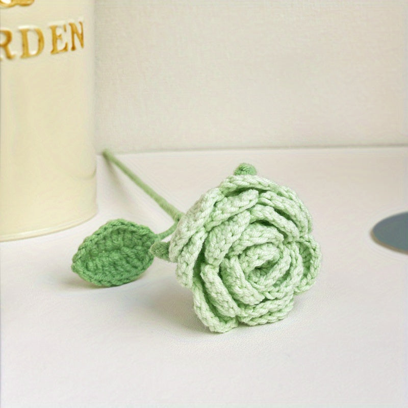 Crochet Artificial Rose for Home Decor