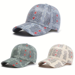 Hip Hop Couple Baseball Cap Solid Crackle Printed Dad Hat Vintage
