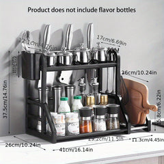2 Tier Spice Rack Organizer for Kitchen Countertop Storage