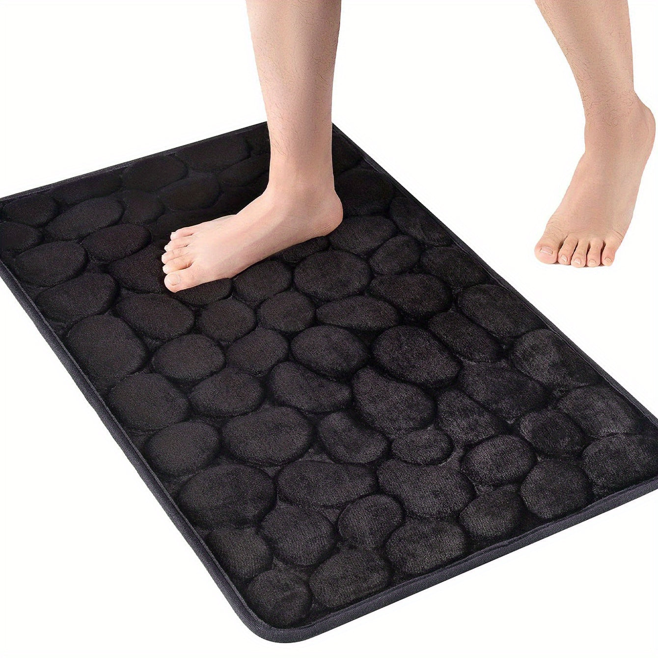 Absorbent Floor Mat Sponge Stone Texture Coffee Non slip Bathroom Floor Mat