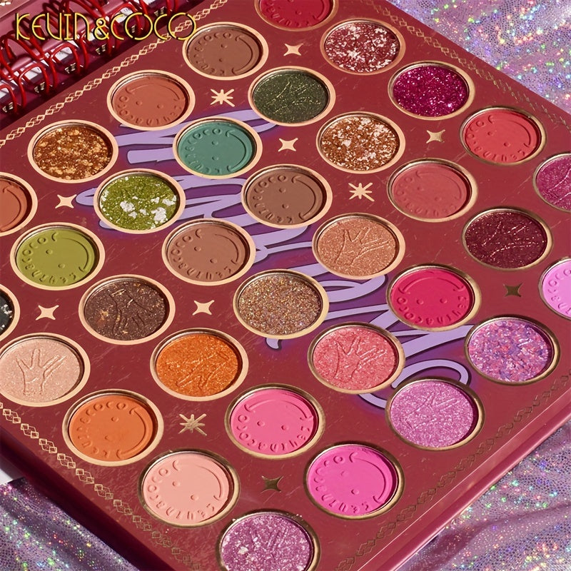 Long-Lasting 62-Color Eyeshadow Palette - Pearly Matte & Bright Earth Tones