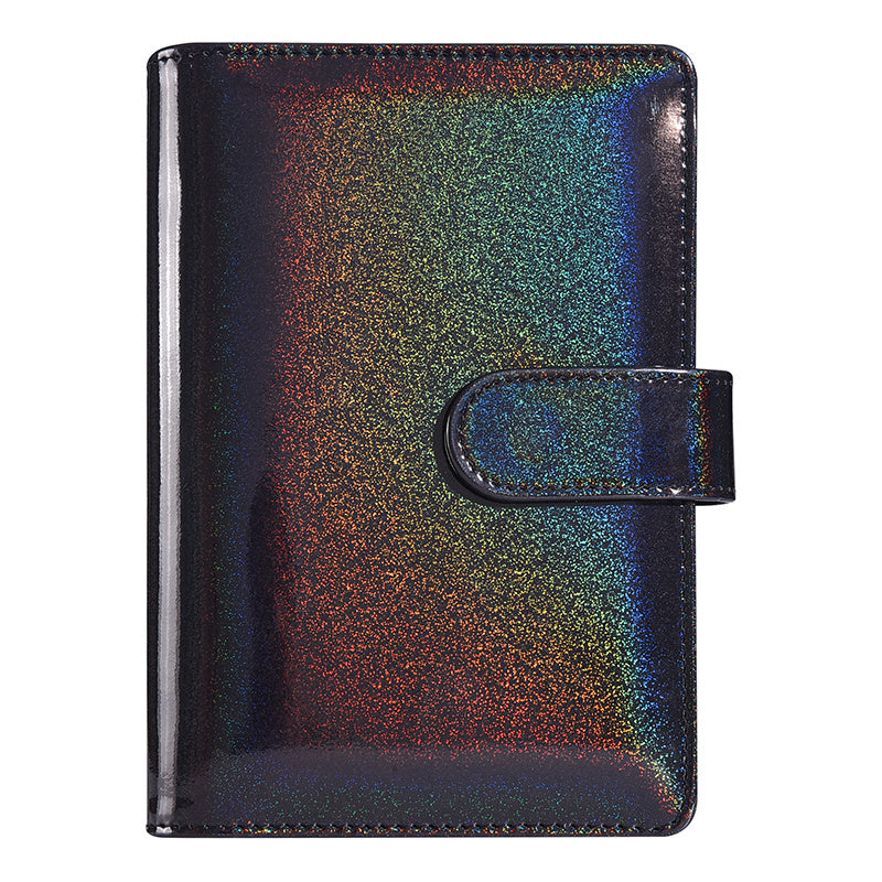 A6 Binder Glitter PU Leather Notebook with Magnetic Closure