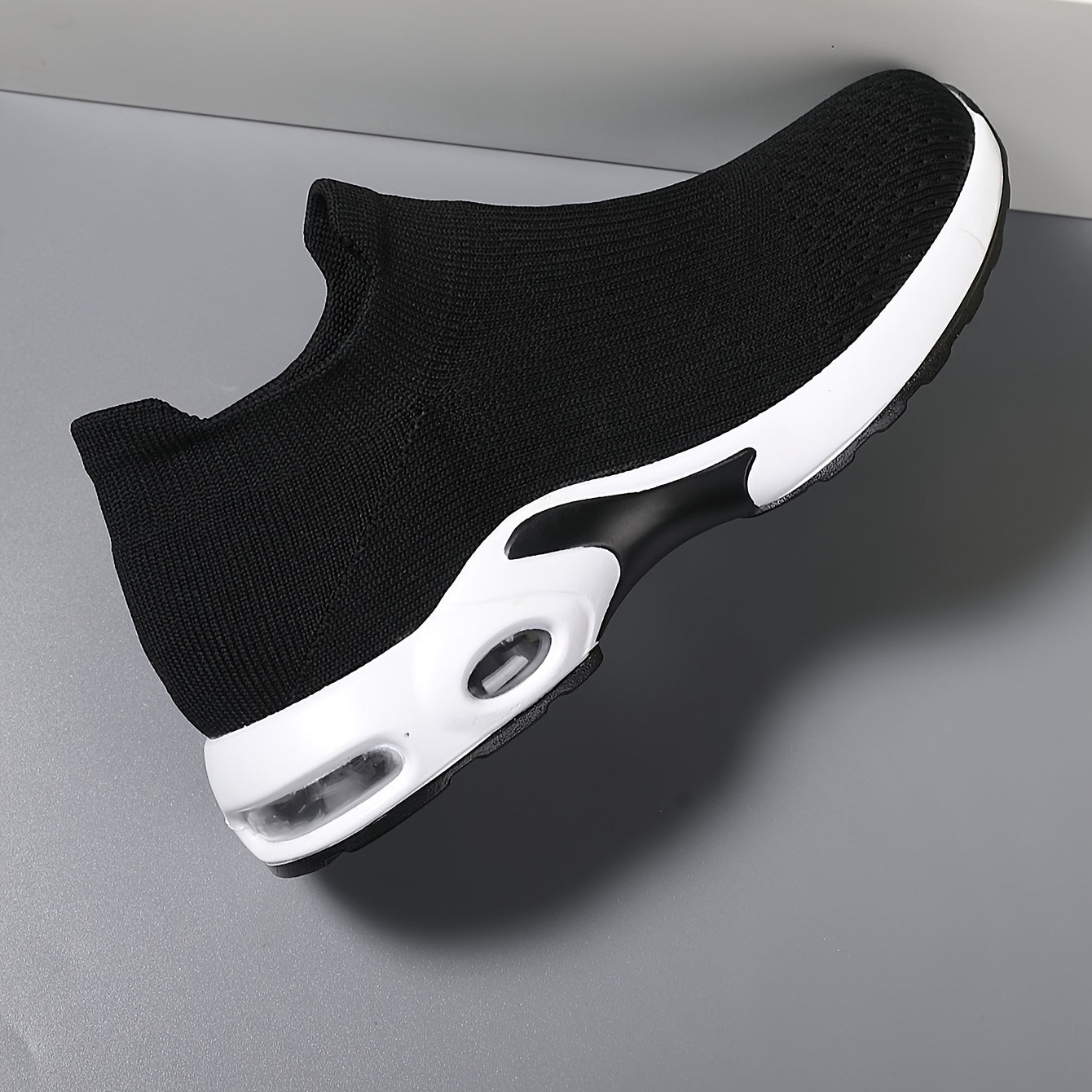 Women's Air Cushion Woven Socks Sneakers Slip-on Walking Shoes