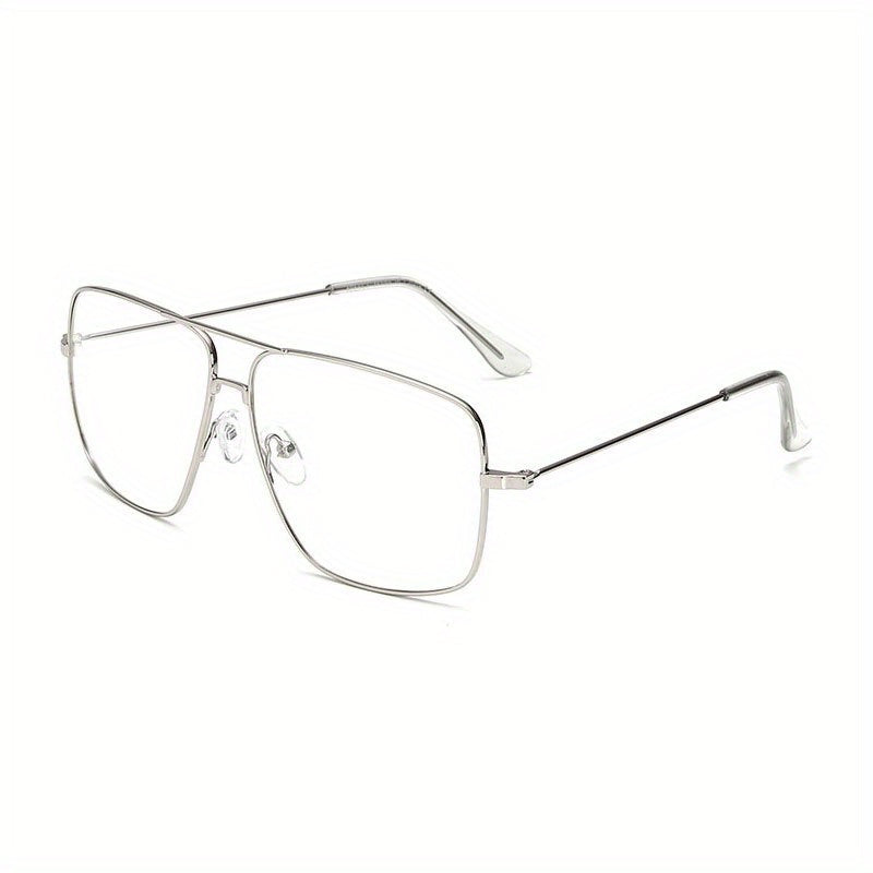 Men's Vintage Glasses Large Frame Alloy PC Lens