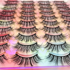 20 Pairs 3D Faux Mink False Lashes for Natural & Dramatic Makeup Look