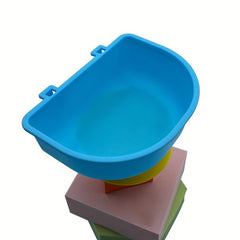 Portable Rabbit Feeder with Hook Durable Plastic Basin Dish