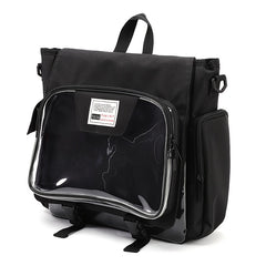 Solid Girl Backpack To School Transparent Pocket Backpack PVC School Bag