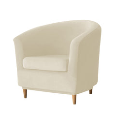 Velvet Tub Chair Slipcover Set with Cushion Cover