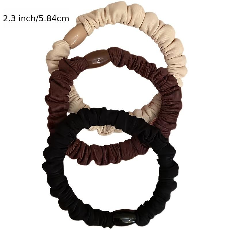 10pcs Ruched Hair Tie Scrunchies Elastic Hair Bands Ponytail Holder