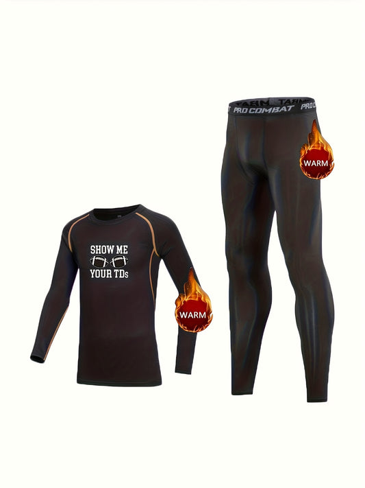 Kids Fleece Thermal Compression Football Set