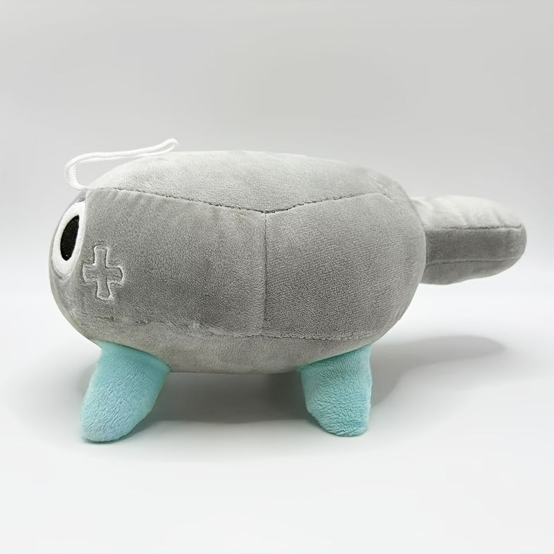 Expressive Grey Reptile Plush Toy for Gamers