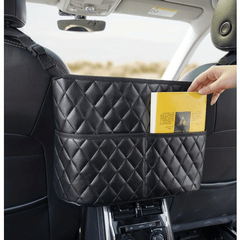 Car Net Pocket Handbag Holder PU Leather Seat Back Organizer For Handbags