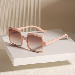 Vintage Oversized Rectangle Sunglasses For Women UV400 Sun Protection