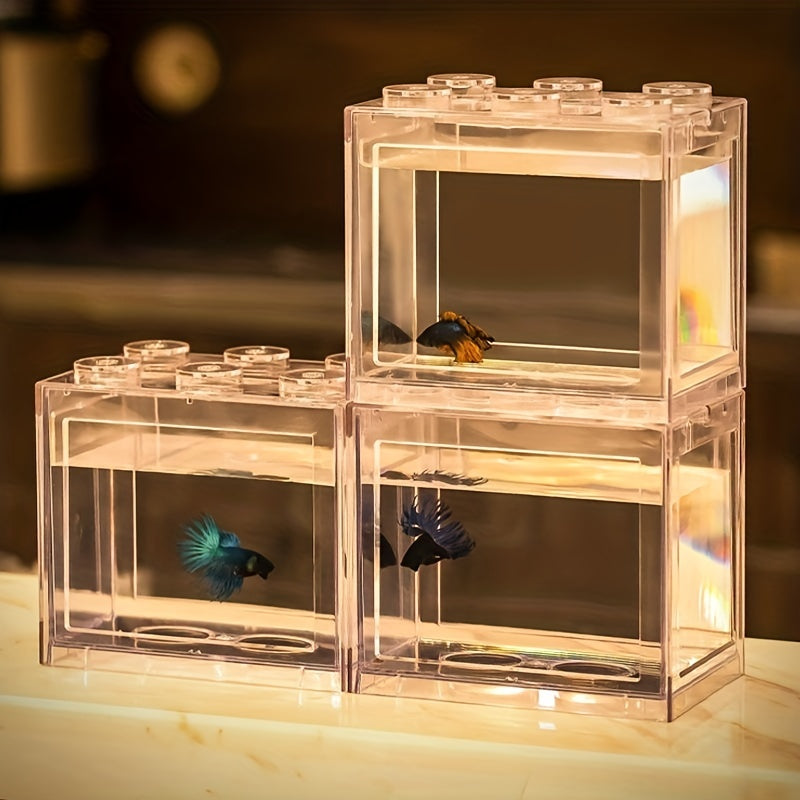 Permeable Betta Fish Tank, Transparent, Small, HD, Ecol