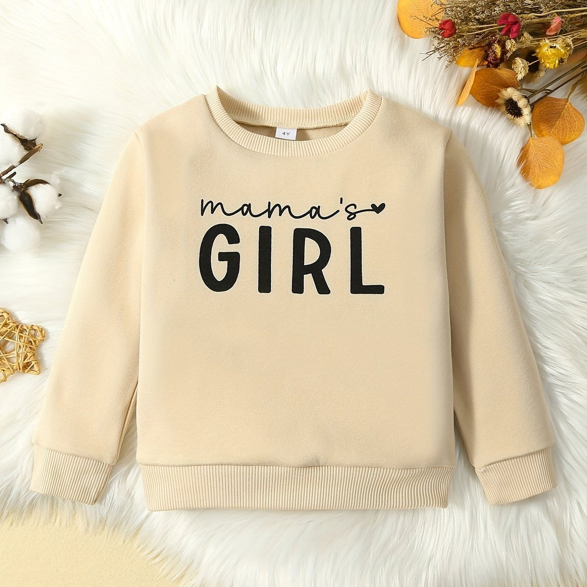 Girls Pullover 'Mama's Girl' Crew Neck Sweatshirt Long Sleeve Top