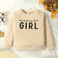 Girls Pullover 'Mama's Girl' Crew Neck Sweatshirt Long Sleeve Top