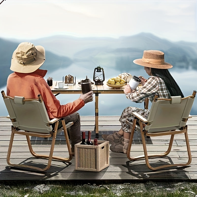 Folding Egg Roll Table Portable Picnic Table for Camping