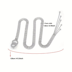 Rhinestone Waistband Y2K Chain Belt for Women