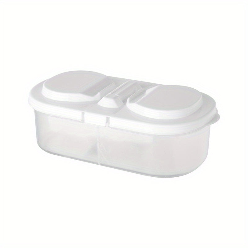 Plastic Refrigerator Storage Box 2 Grids Fresh Keeping Fruit Vegetable Crisper