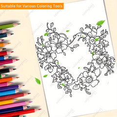 Spring Blooms Adult Coloring Book for Relaxation