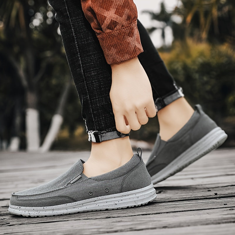 Men's Canvas Loafer Shoes Casual Slip On Lightweight Walking Sneakers