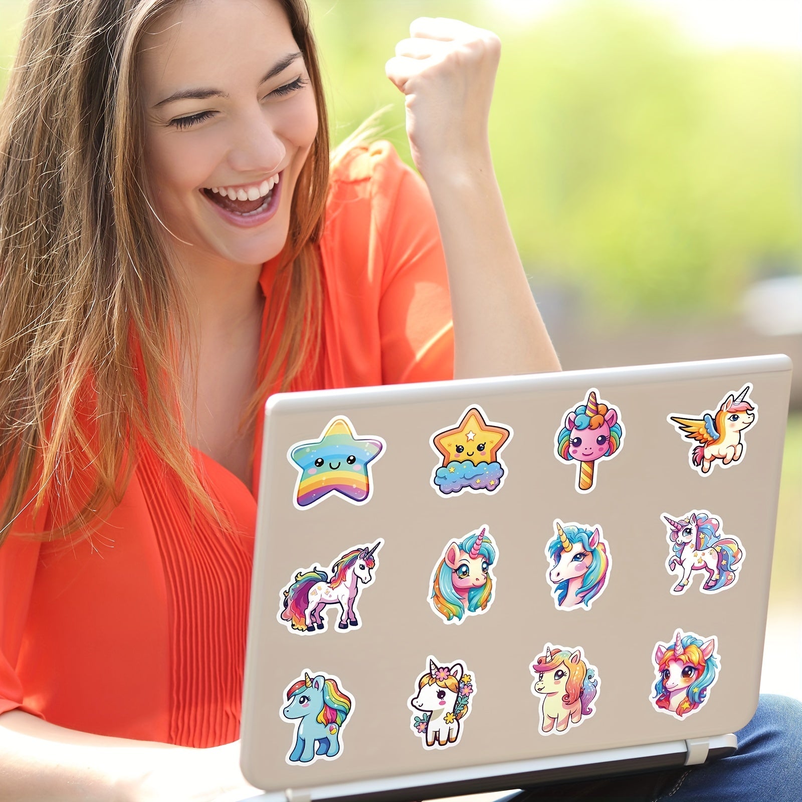 50pcs Unicorn Graffiti Stickers for Laptop Water Bottle Luggage Helmet