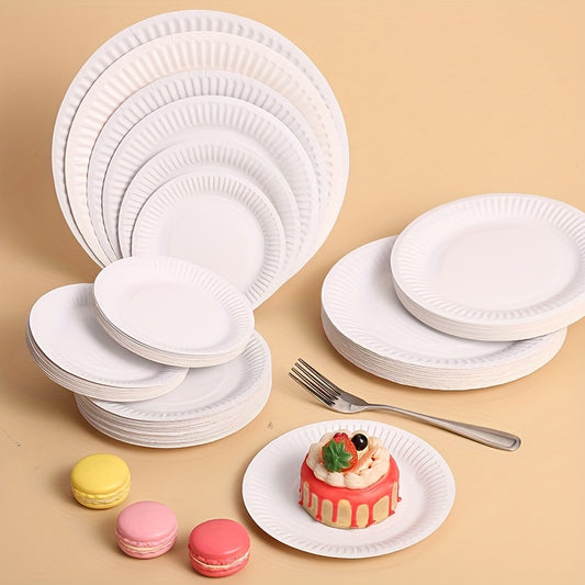 50pcs Party Paper Plates DIY Decorated Plates Supplies