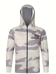 Men's Camo UPF 50 Sun Protection Hooded Jacket Quick Dry Rash Guard