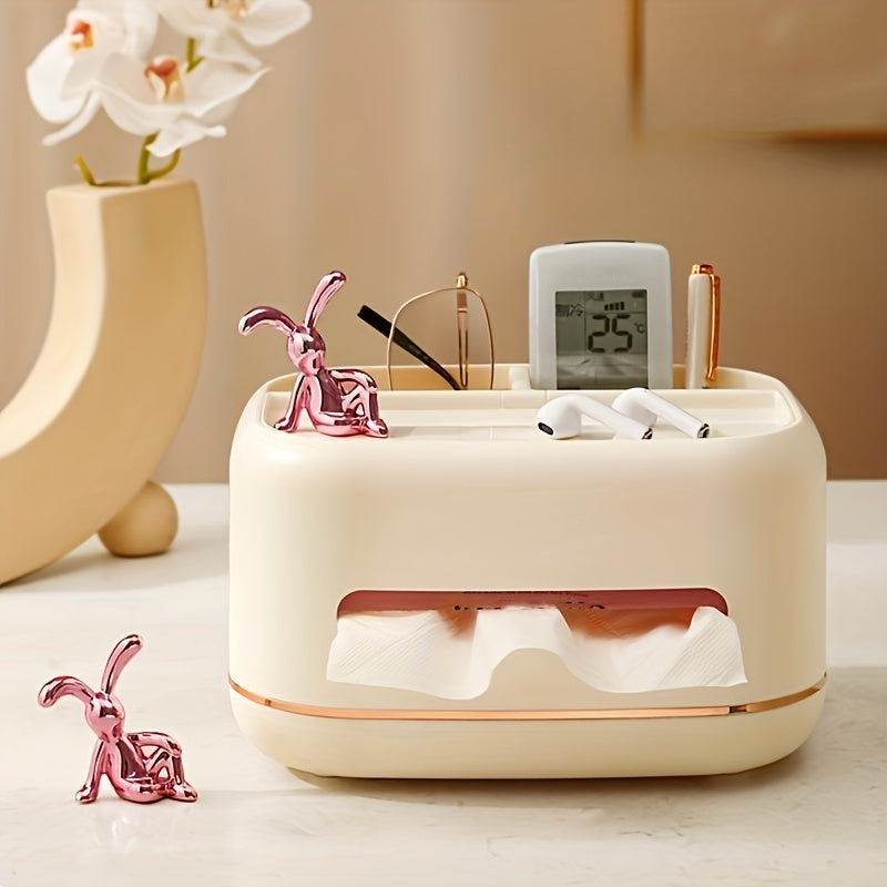 Creative Plastic Rabbit Figurines DIY Crafts Home Decor 2pcs