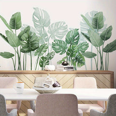 Tropical Green Plant Turtle Leaf Wall Sticker DIY Home Decoration