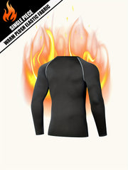 Men's Thermal Warm Underwear Compression T-Shirt for Winter Fitness
