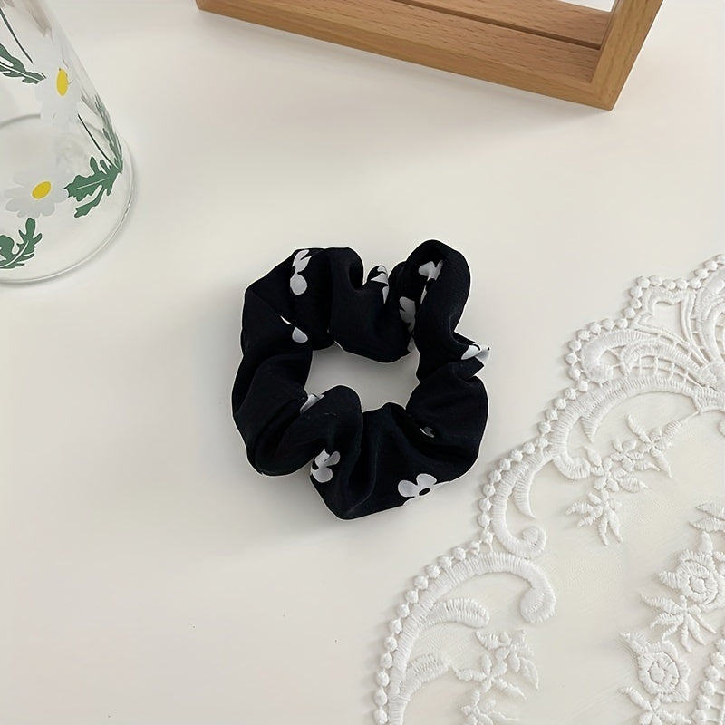 Floral Bow Hair Scrunchies Hair Accessories For Women Style