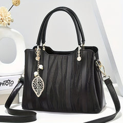 Fashionable Women's Tote Bag Large Capacity PU Shoulder Purse