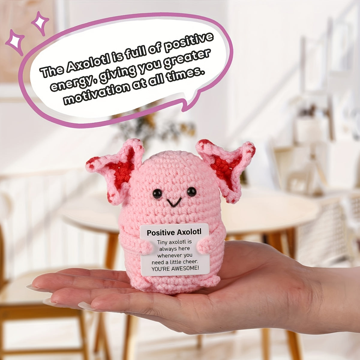 54 Inch Axolotl Crochet Creative Kit Soft Doll Mini Axolotl Crochet Toy