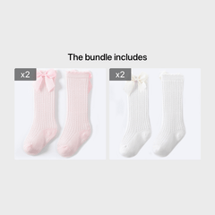 Cozy and Breathable Baby Bow Socks