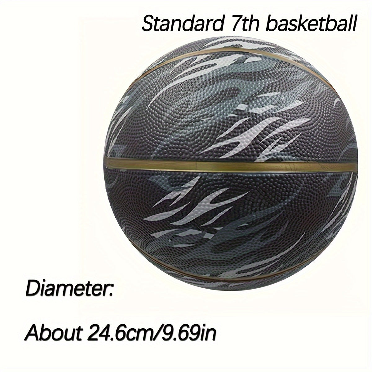 Size 7 Rubber Basketball for Competition Training Sports