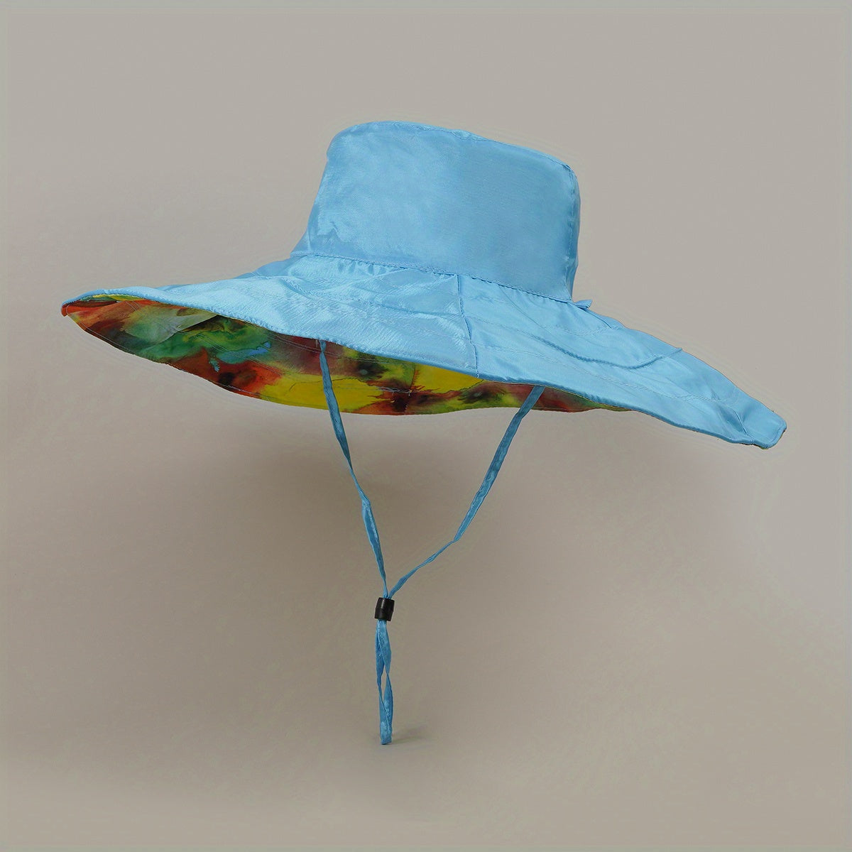 Tie Dye Print Reversible Sun Hat Wide Brim Bucket Hat UV Protection
