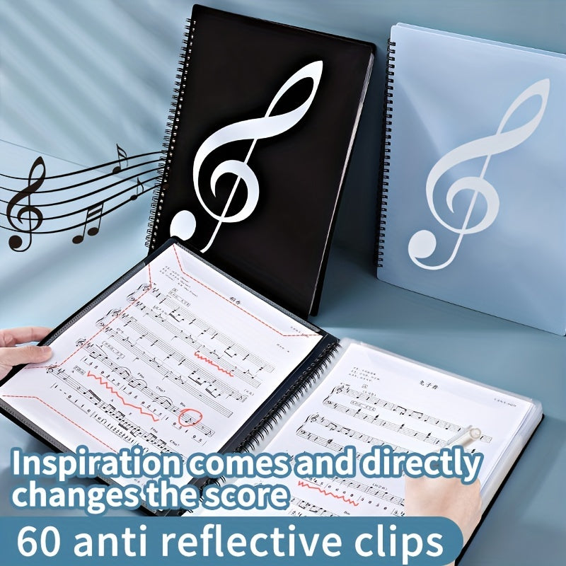 30 Sheets Music Sheet Clip Book A4 Non-Reflective Storage