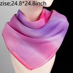 Gradient Chiffon Scarf Neck Scarves for Women