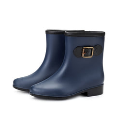 Women's Waterproof Anti-Slip Rain Boots Round Toe Short Boots