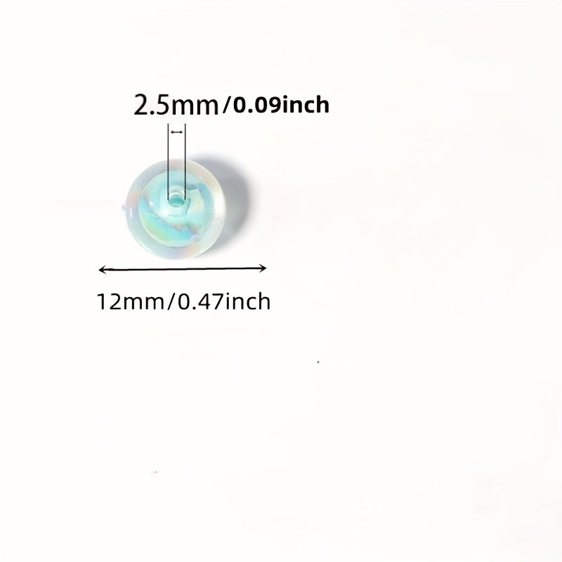 10pcs 12mm Acrylic Inner Round Beads DIY Jewelry Accessories