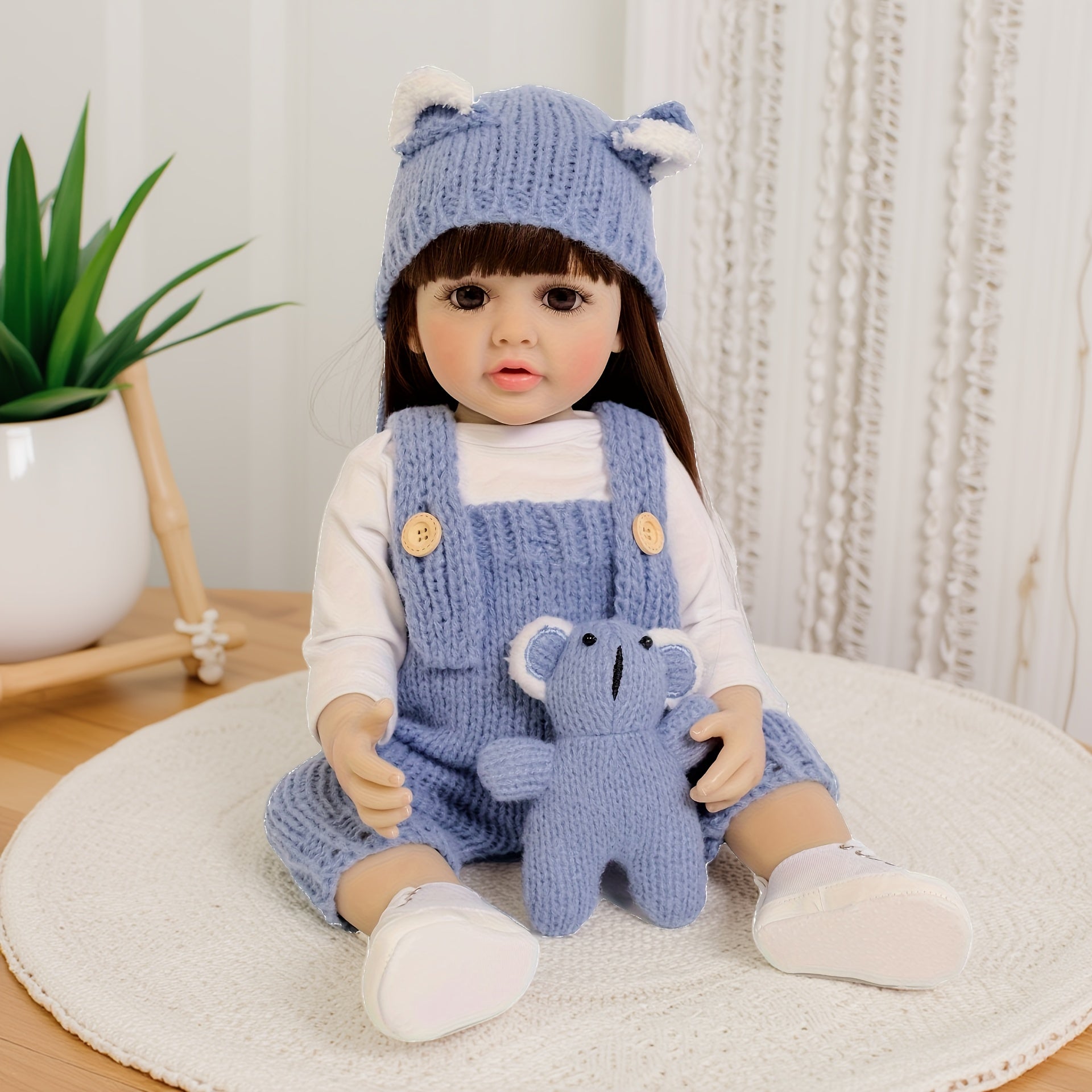 Realistic Reborn Doll Full Vinyl Body Long Hair Princess Doll