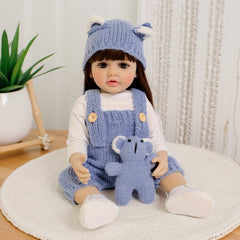 Realistic Reborn Doll Full Vinyl Body Long Hair Princess Doll