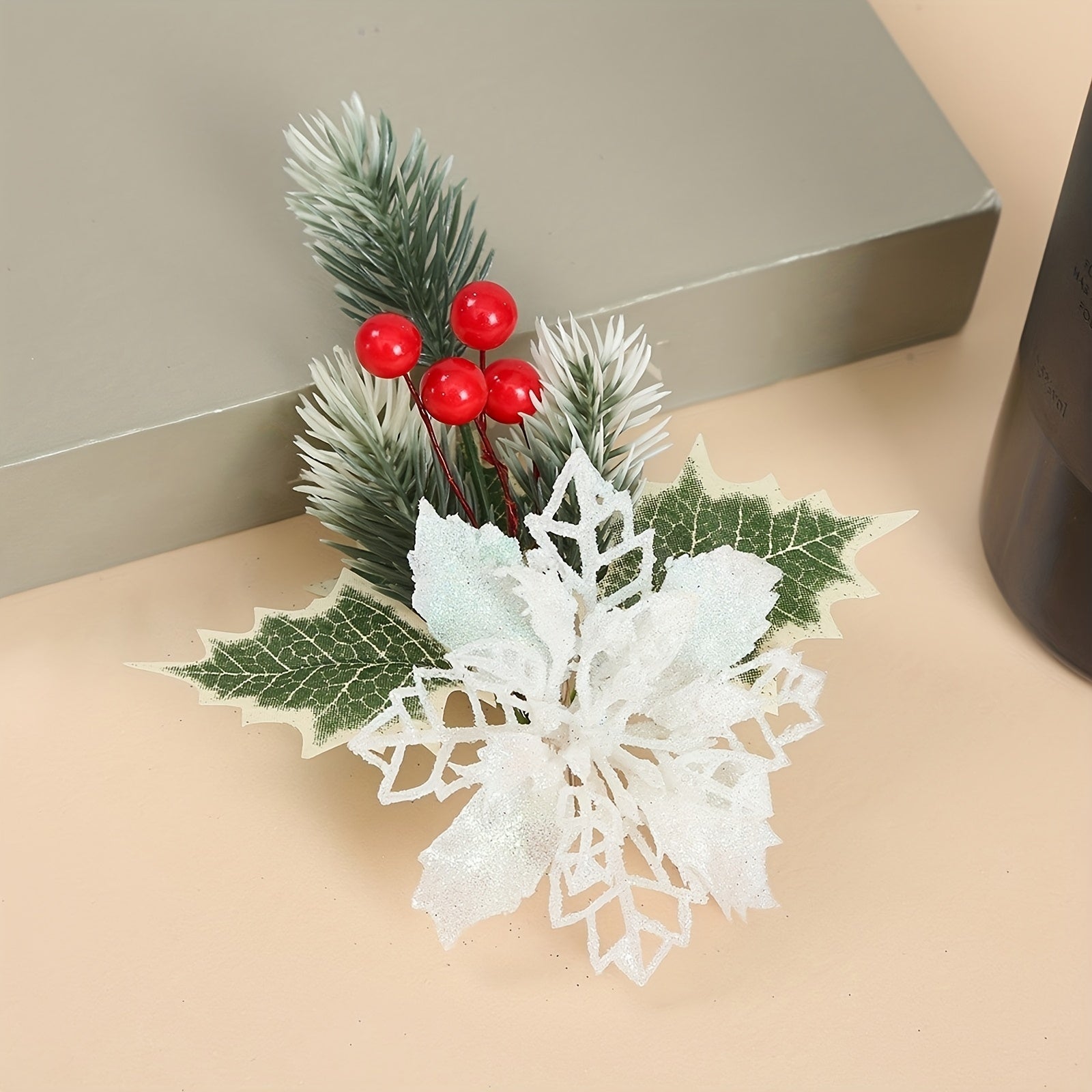 Christmas Pine Needle Red Fruit Christmas Flower Christmas Tree Pendant Props