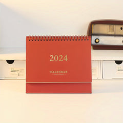 Red Bronzing Desk Calendar Small Fresh Desktop Swing Calendar Book