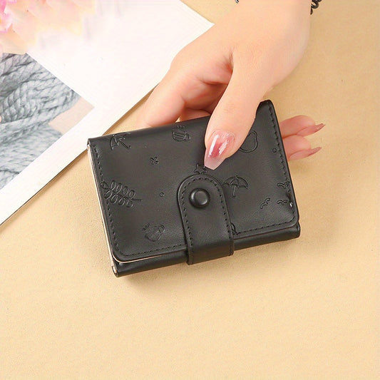 Cartoon Three Fold Short Wallet Card Holder Money Clip