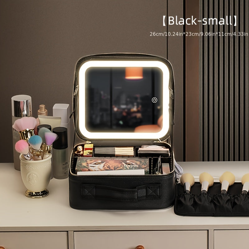Portable Lighted Makeup Bag 3 Colors Travel Cosmetic Case