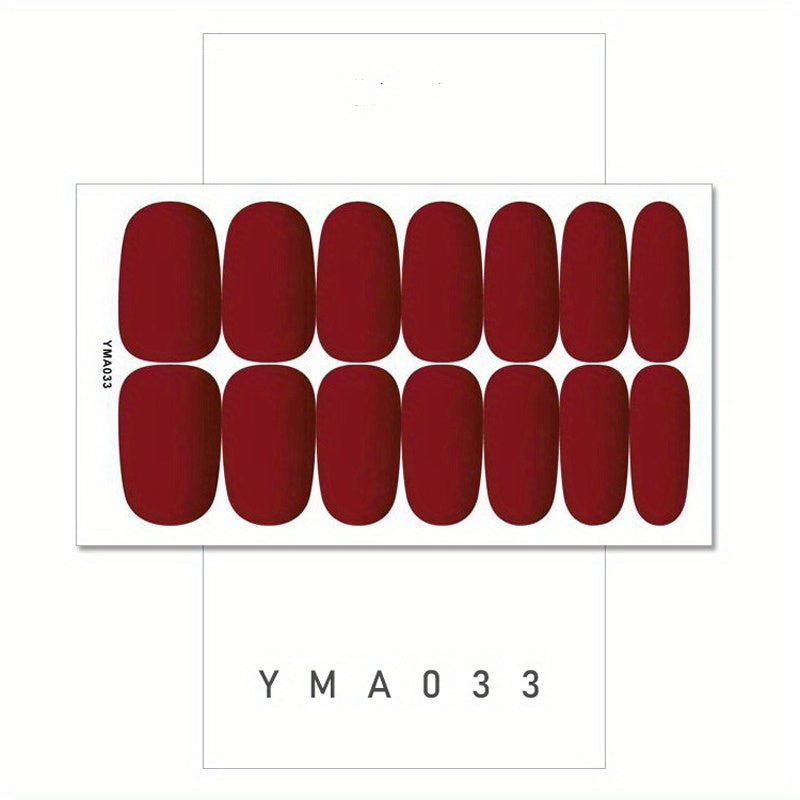 Retro Nail Polish Strips Self-Adhesive Gel Nail Wraps