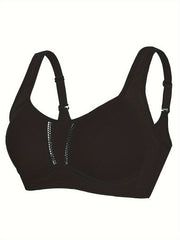 Mesh Stitching Wireless Bras Comfy & Breathable Intimates Bra